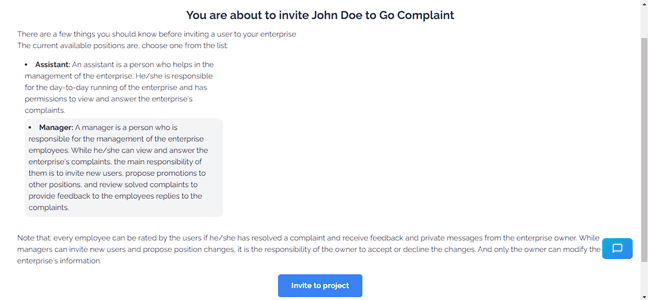 Image of Go complaint profile